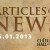 Articles of News/Week of April 29th