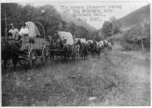 The_Mormon_pioneers_coming_off_Big_Mountain_into_Mountain_dell